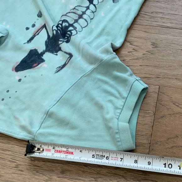 Polo by Ralph Lauren Light Blue Polo with Black Skeletal Graphic Size Large - Picture 7 of 11